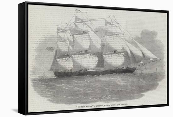 The Ocean Monarch, of Liverpool, Built at Quebec-Edwin Weedon-Framed Stretched Canvas