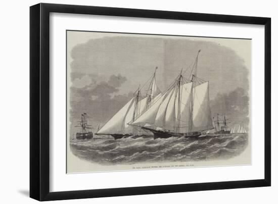 The Ocean Yacht-Race Between the Dauntless and the Cambria, the Start-Edwin Weedon-Framed Giclee Print