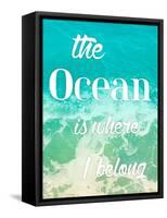 The Ocean-Jace Grey-Framed Stretched Canvas