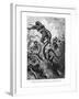 The Octopus Attacking the Nautilus, Illustration from "20,000 Leagues under the Sea"-Alphonse Marie de Neuville-Framed Giclee Print