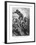 The Octopus Attacking the Nautilus, Illustration from "20,000 Leagues under the Sea"-Alphonse Marie de Neuville-Framed Giclee Print