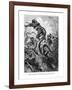 The Octopus Attacking the Nautilus, Illustration from "20,000 Leagues under the Sea"-Alphonse Marie de Neuville-Framed Giclee Print