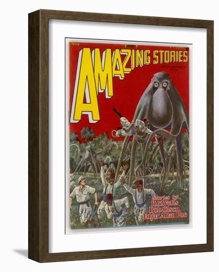 The Octopus Cycle (Lester and Pratt) Explorers in Africa are Attacked by Giant Land-Octopi-Frank R. Paul-Framed Art Print