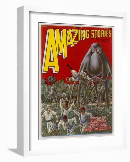 The Octopus Cycle (Lester and Pratt) Explorers in Africa are Attacked by Giant Land-Octopi-Frank R. Paul-Framed Art Print