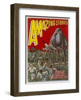 The Octopus Cycle (Lester and Pratt) Explorers in Africa are Attacked by Giant Land-Octopi-Frank R. Paul-Framed Art Print