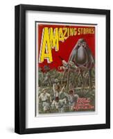 The Octopus Cycle (Lester and Pratt) Explorers in Africa are Attacked by Giant Land-Octopi-Frank R. Paul-Framed Art Print