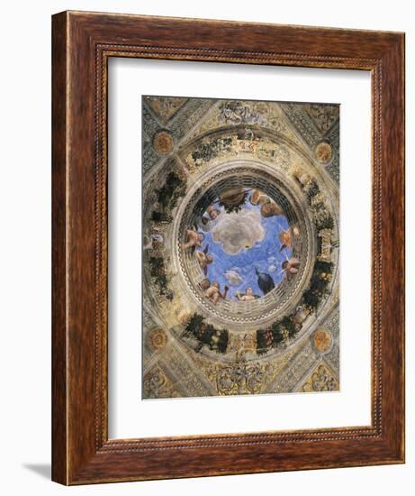 The Oculus with Cherubs and Girls, Detail from the Vault, 1465-1474-Andrea Mantegna-Framed Giclee Print