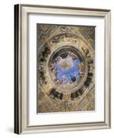 The Oculus with Cherubs and Girls, Detail from the Vault, 1465-1474-Andrea Mantegna-Framed Giclee Print