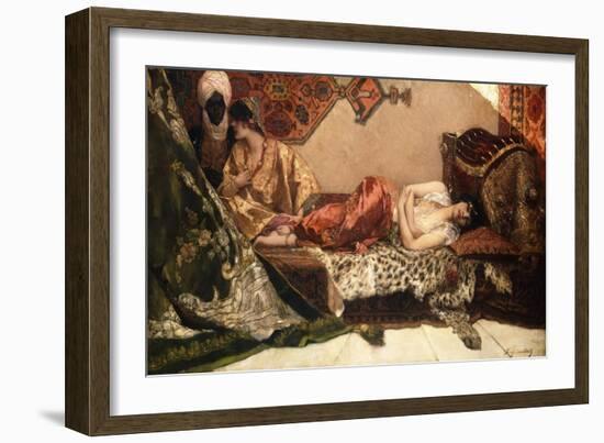 The Odalisque, 1882-Jean Joseph Benjamin Constant-Framed Giclee Print