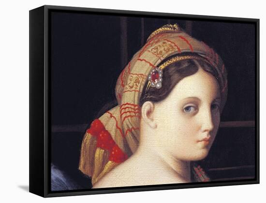 The Odalisque's Face-Jean-Auguste-Dominique Ingres-Framed Stretched Canvas