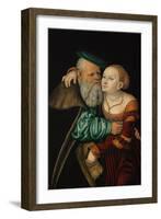 The Odd Couple, 1531, Tempera on Red Beech-Lucas Cranach the Elder-Framed Giclee Print