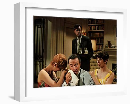 The Odd Couple, Carole Shelley, Jack Lemmon, Walter Matthau, Monica Evans, 1968-null-Framed Photo