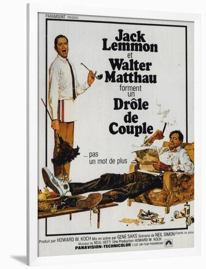 The Odd Couple, French Movie Poster, 1968-null-Framed Art Print