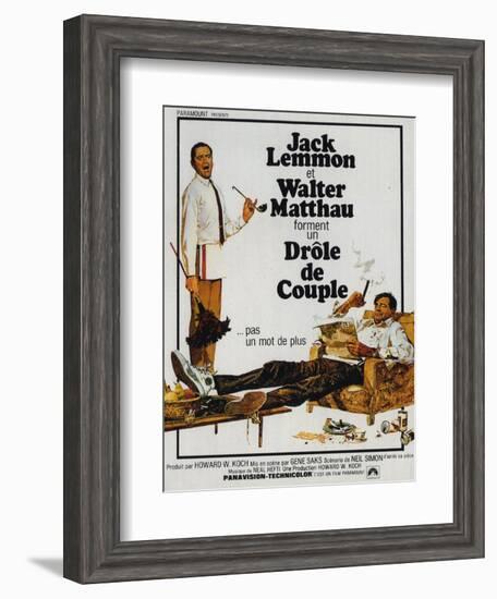 The Odd Couple, French Movie Poster, 1968-null-Framed Art Print