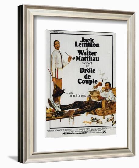 The Odd Couple, French Movie Poster, 1968-null-Framed Art Print