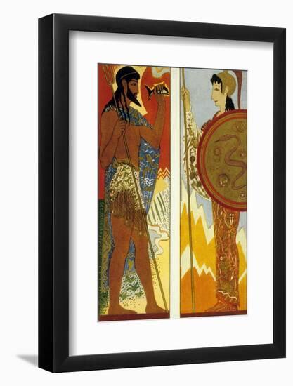 The Odyssey by Homere : the Gods Poseidon and Athena, 1930-1933-null-Framed Photo