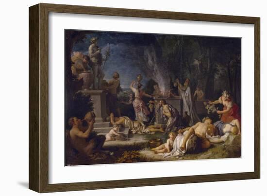 The Offering to Bacchus, 1720-Michel-ange Houasse-Framed Giclee Print