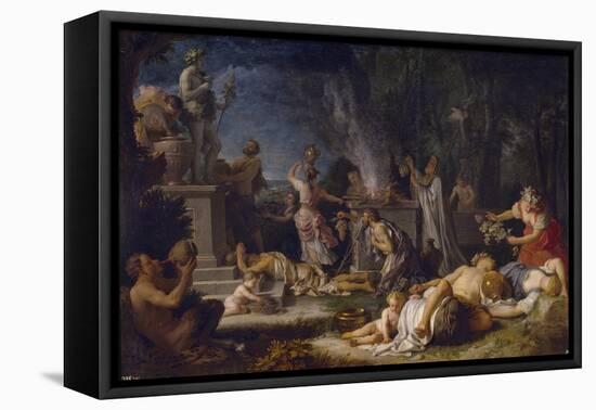 The Offering to Bacchus, 1720-Michel-ange Houasse-Framed Stretched Canvas