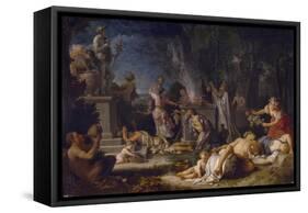 The Offering to Bacchus, 1720-Michel-ange Houasse-Framed Stretched Canvas