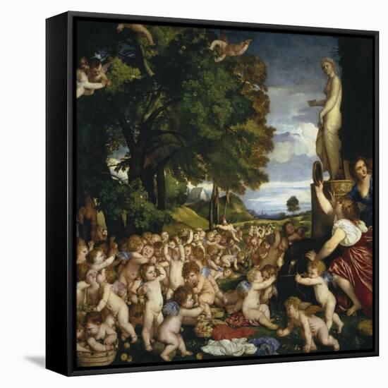 The Offering to Venus, 1518-1519-Titian (Tiziano Vecelli)-Framed Stretched Canvas