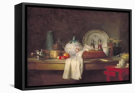 The Officers' Mess or the Remains of a Lunch, 1763-Jean-Baptiste Simeon Chardin-Framed Stretched Canvas