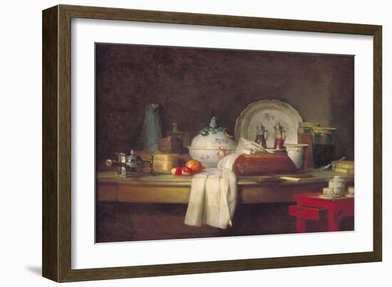 The Officers' Mess or the Remains of a Lunch, 1763-Jean-Baptiste Simeon Chardin-Framed Giclee Print