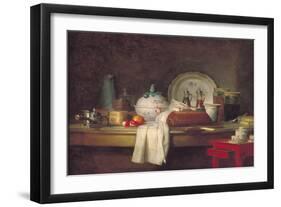 The Officers' Mess or the Remains of a Lunch, 1763-Jean-Baptiste Simeon Chardin-Framed Giclee Print