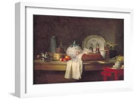 The Officers' Mess or the Remains of a Lunch, 1763-Jean-Baptiste Simeon Chardin-Framed Giclee Print