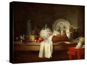 The Officers' Mess or the Remains of a Lunch-Jean-Baptiste Simeon Chardin-Stretched Canvas
