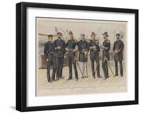 The Officers of the Royal Navy-Frank Dadd-Framed Giclee Print