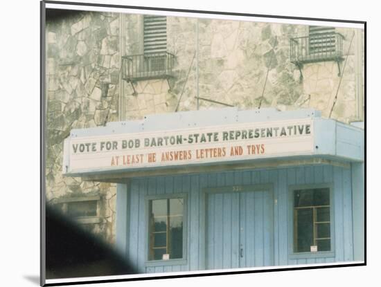 The Offices of Bob Barton State Representative in a Small Texas Town-null-Mounted Photographic Print