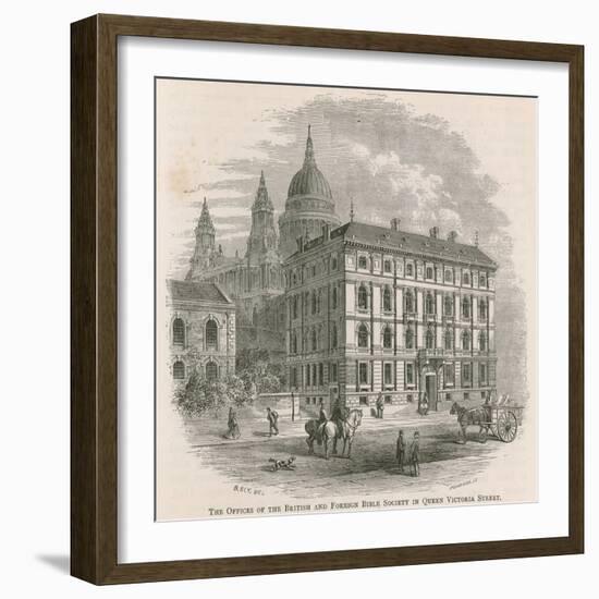 The Offices of the British and Foreign Bible Society in Queen Victoria Street, London-null-Framed Giclee Print