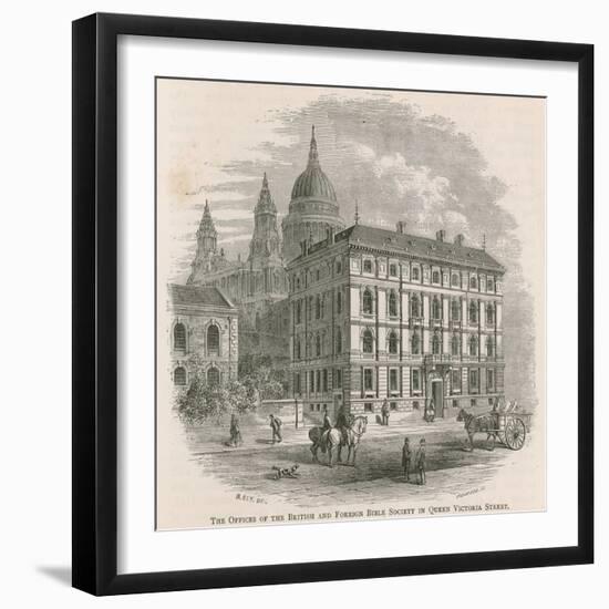 The Offices of the British and Foreign Bible Society in Queen Victoria Street, London-null-Framed Giclee Print