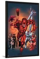 The Official Handbook Of The Marvel Universe: Daredevil 2004 Cover: Daredevil-Salvador Larroca-Lamina Framed Poster