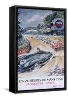 The Official Programme for Le Mans 24 Hours, 1954-null-Framed Stretched Canvas