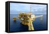 The Offshore Oil Rig in the Gulf of Thailand.-num_skyman-Framed Stretched Canvas