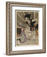 The Ogre and His Wife-Arthur Rackham-Framed Art Print