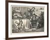 The Ogre Glares at Puss in Boots as He Bows and Scrapes Before Him-Gustave Dor?-Framed Art Print