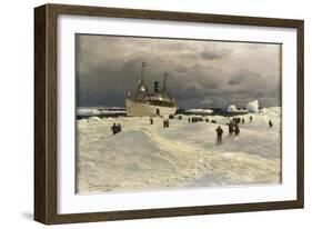 The Oihonna in Ice, Near Spitzbergen, 1905-Themistocles von Eckenbrecher-Framed Giclee Print
