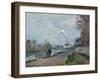 The Oise Near Pontoise in Grey Weather, 1876-Camille Pissarro-Framed Giclee Print