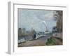 The Oise Near Pontoise in Grey Weather, 1876-Camille Pissarro-Framed Giclee Print