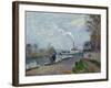 The Oise Near Pontoise in Grey Weather, 1876-Camille Pissarro-Framed Giclee Print