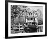 The 'Okahumkee' Steamer Taking on Wood Fuel in Florida, C.1895-American Photographer-Framed Giclee Print