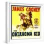 THE OKLAHOMA KID, James Cagney on window card, 1939.-null-Framed Art Print