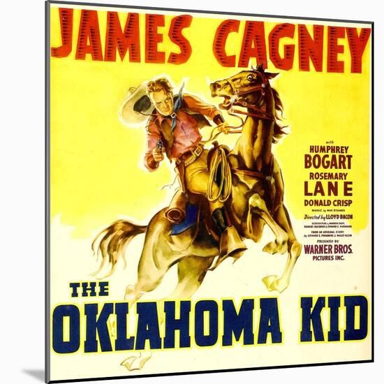 THE OKLAHOMA KID, James Cagney on window card, 1939.-null-Mounted Art Print
