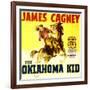 THE OKLAHOMA KID, James Cagney on window card, 1939.-null-Framed Art Print