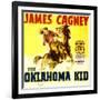 THE OKLAHOMA KID, James Cagney on window card, 1939.-null-Framed Art Print