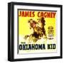 THE OKLAHOMA KID, James Cagney on window card, 1939.-null-Framed Art Print