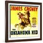 THE OKLAHOMA KID, James Cagney on window card, 1939.-null-Framed Art Print