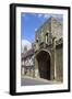 The Old Abbey Entrance and Medieval Timber Framed Houses-Peter Richardson-Framed Photographic Print